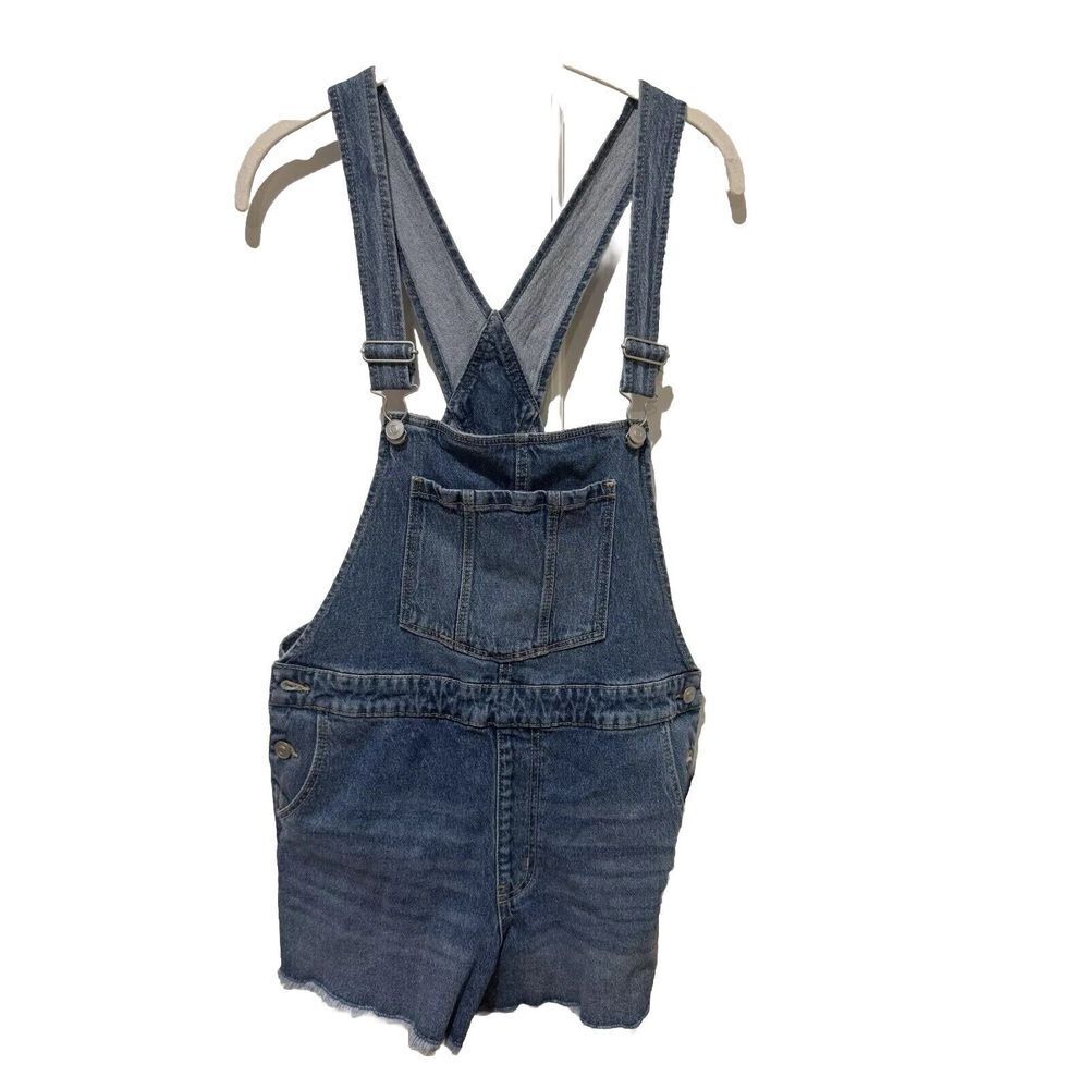 No Boundaries Jr's/Women's Denim Romper Shorts Size Medium 7/9 NWT
